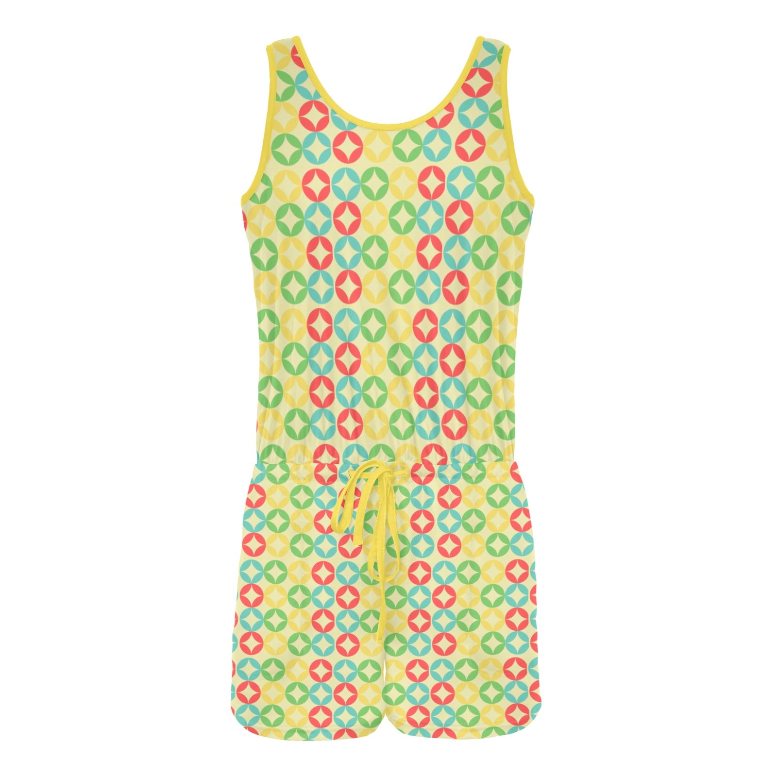 All Over Print Vest Short Jumpsuit (Sets 15)