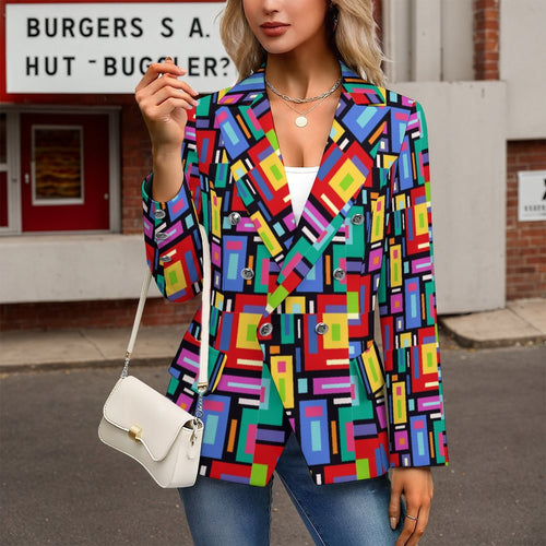 170gsm Women's Casual Blazer(All-Over Printing)