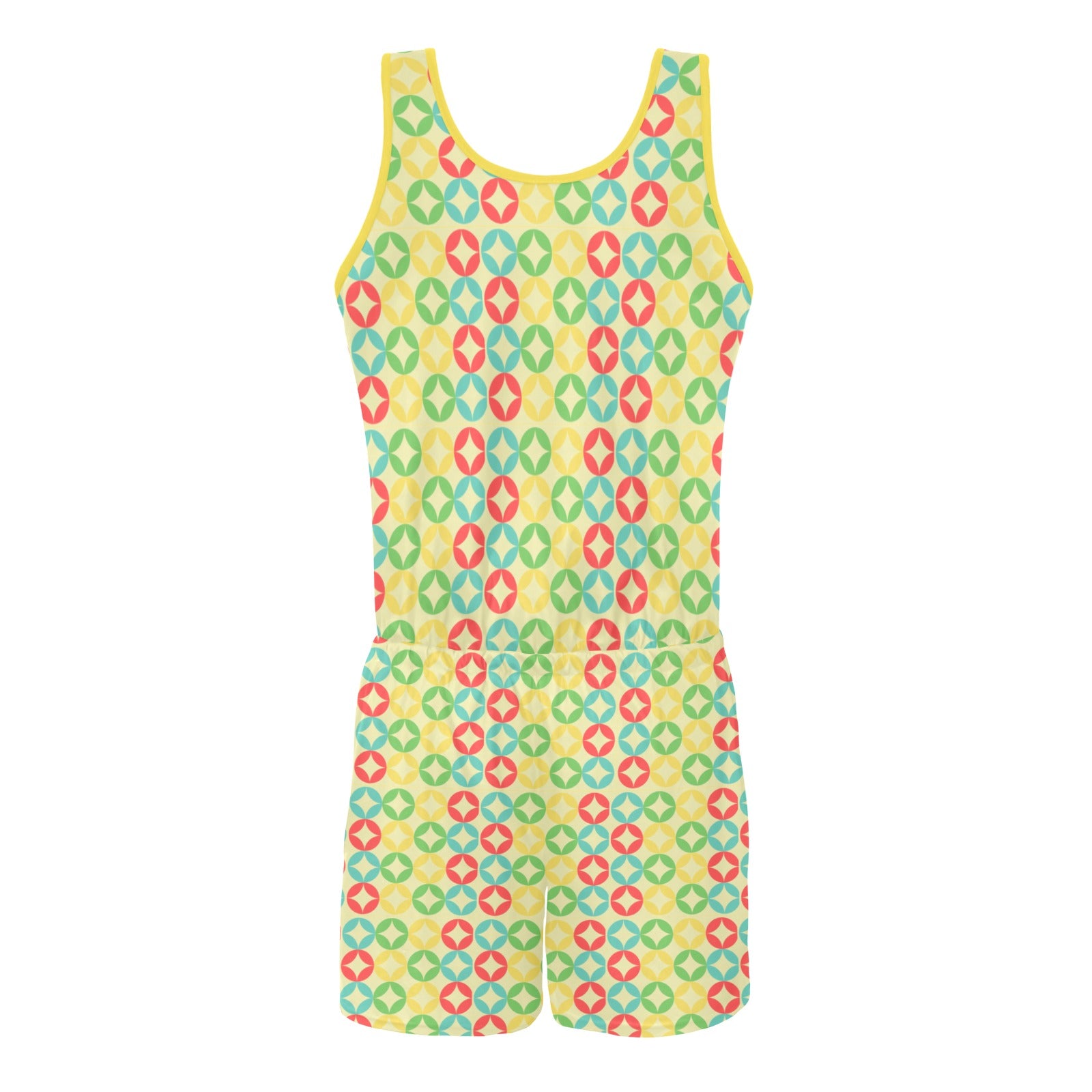 All Over Print Vest Short Jumpsuit (Sets 15)