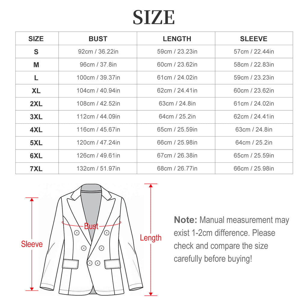 170gsm Women's Casual Blazer(All-Over Printing)